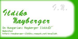 ildiko mayberger business card